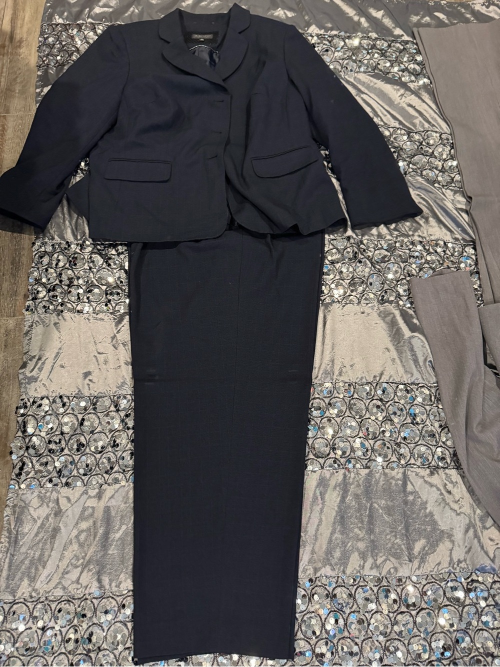 Women's Navy Two-Piece Professional Skirt Suit